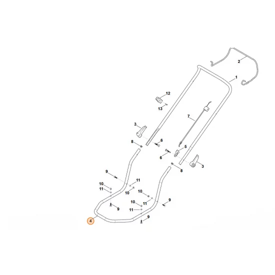 STIHL  Dolna część uchwytu kierującego 6357 763 4820